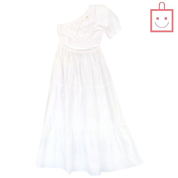 Vestido Liso Branco Infantil Precoce 4343