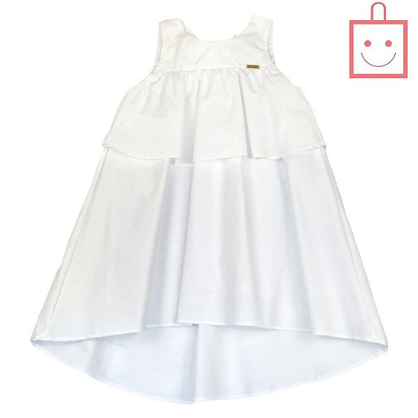 Vestido Branco Mullet Infantil Precoce 4323