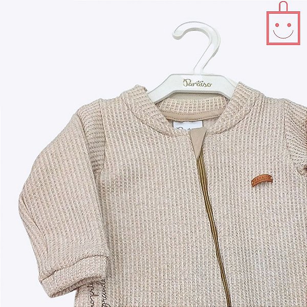 Macacão Longo em Malha Bebê Menino Paraiso 16069