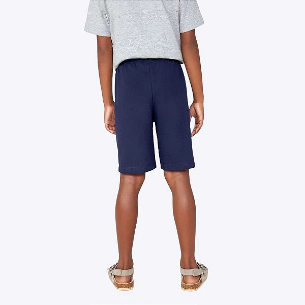 Conjunto Blusa Estampada e Bermuda Marinho Infantil Menino Hering Kids 5AQ24QEN