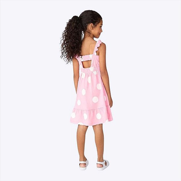 Vestido Rosa Poá Infantil Menina Hering Kids 5B6l1aen