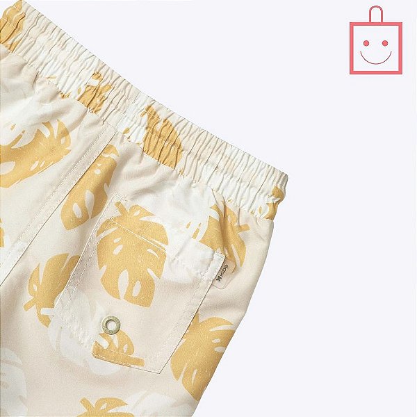 Shorts Estampado Bege Infantil Menino Kvj34zsi
