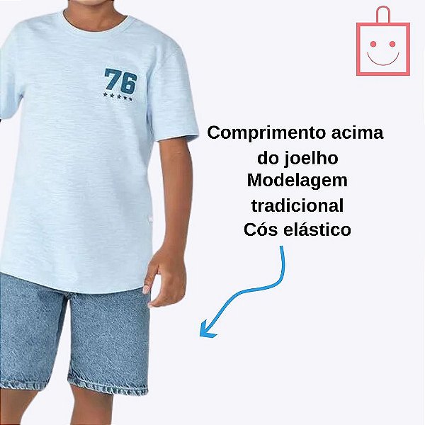 Bermuda Jeans Infantil Menino Hering Kids C4JQ1ASN