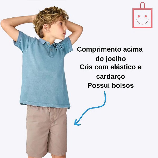 Bermuda Sarja Infantil Menino Hering Kids La2zhgtsi
