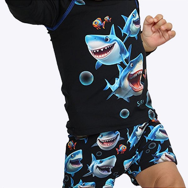 Conjunto de Nadar Bebê Menino Moda Praia Siri Kids 39450