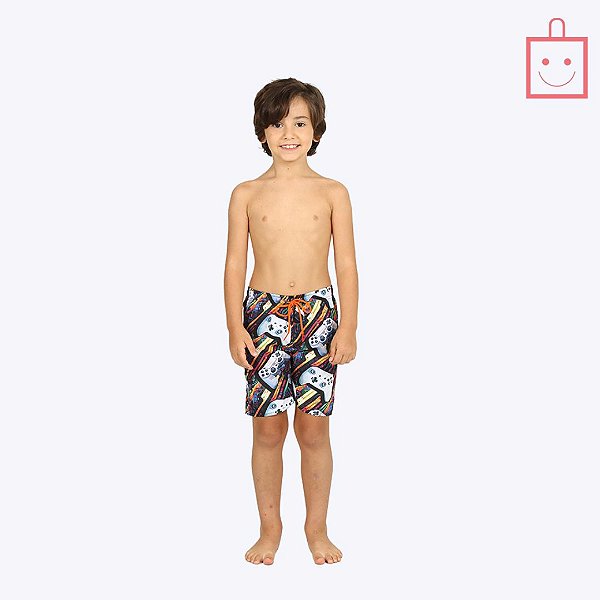 Bermuda Estampada Game Infantil Menino Moda Praia Siri Kids 39526