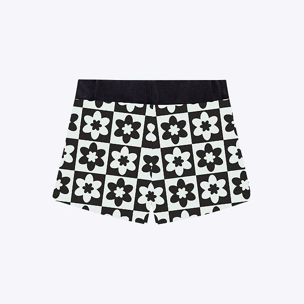 Conjunto Blusa de Alça e Shorts Cotton Flores Infantil Feminino Milon 2000383