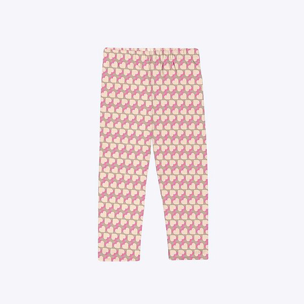 Conjunto Blusa Bata Manga Longa E Calça Legging Bebê Menina Mundo Cinti 10354 Natural