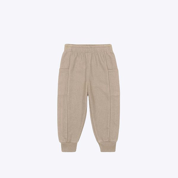 Conjunto Moletom Monocromático Bege Bebê Menino Divertto 16203