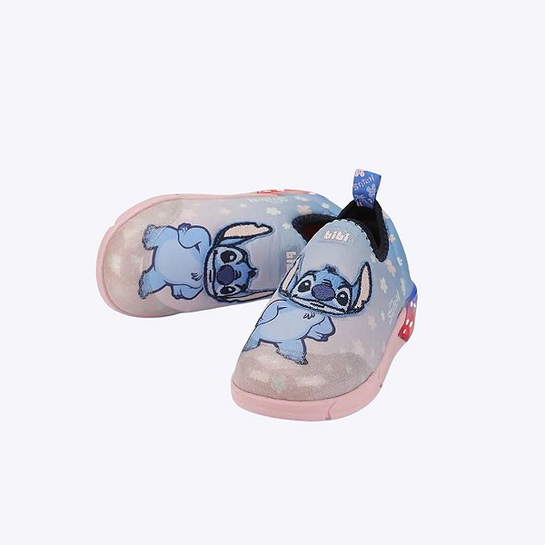 Tênis Com Led Stitch Infantil Feminino Bibi Space 1228122 Azul