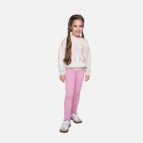Conjunto Moletom e Calça Legging Ribana Infantil Menina Have Fun 29380