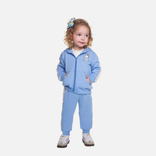 Conjunto Moletom Com Capuz E Calça Moletom Unicórnio Infantil Menina Have Fun 29407