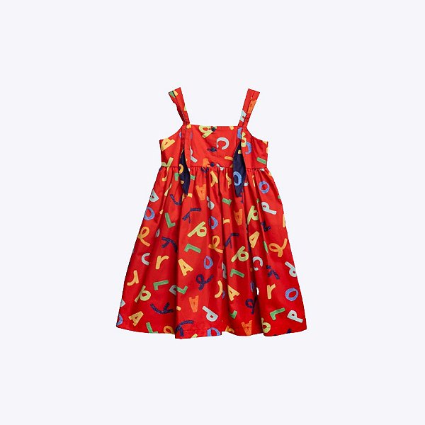 Vestido Manga Curta Vermelho Infantil Menina Precoce 5525