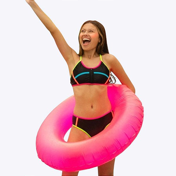 Biquíni Preto Faixinha Juvenil Feminino Moda Praia Siri Kids 40325