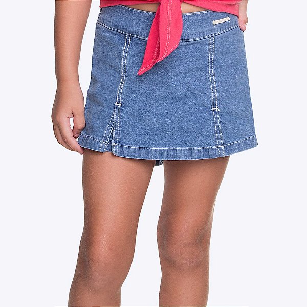 Shorts-Saia Jeans Infantil Feminino Have Fun 29747