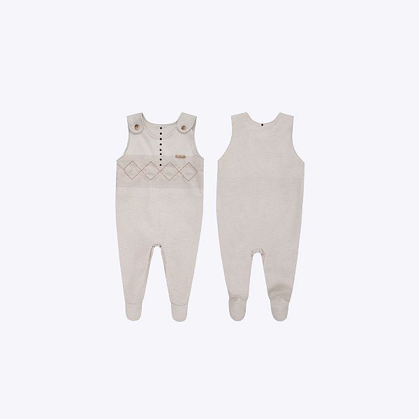 Macacão Manga Longa com Jardineira Bebê Menino Paraiso 00118566