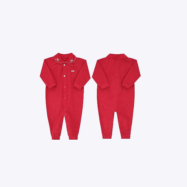 Macacão Manga Longa Bebê Menina Paraiso 00118573