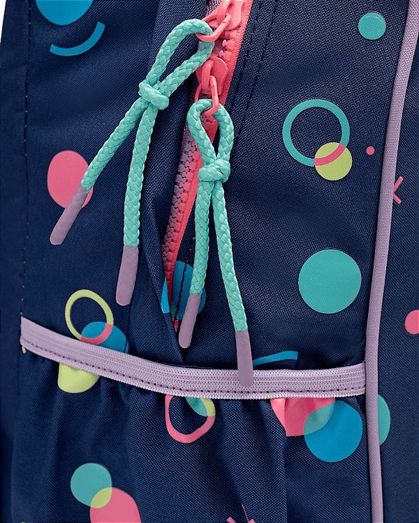 Mochila de Costas Grande Marinho Geométrica Puket 050404138