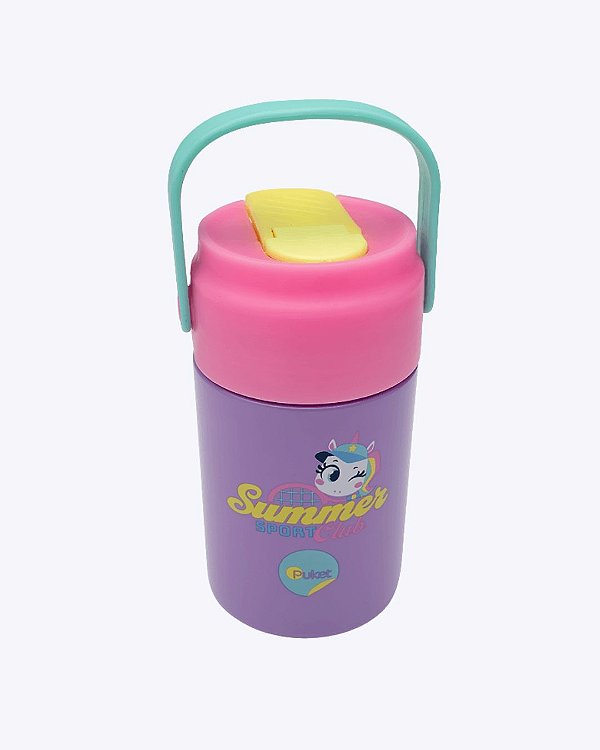 Garrafa Térmica com Canudo Unicórnio Puket 050404204