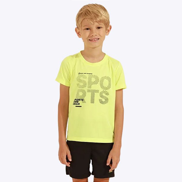 Conjunto Camiseta Dryfit Sports e Bermuda Malha Infantil Masculino Banana Danger 54200