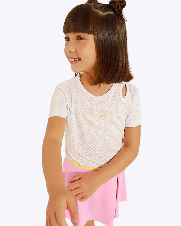 Conjunto Blusa Cut Out e Saia Mini Infantil Feminino Poah Noah 54601