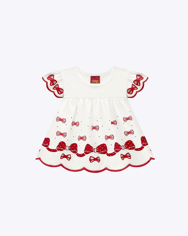 Conjunto Blusa Manga Curta e Shorts Laço Infantil Menina Kyly 1001261