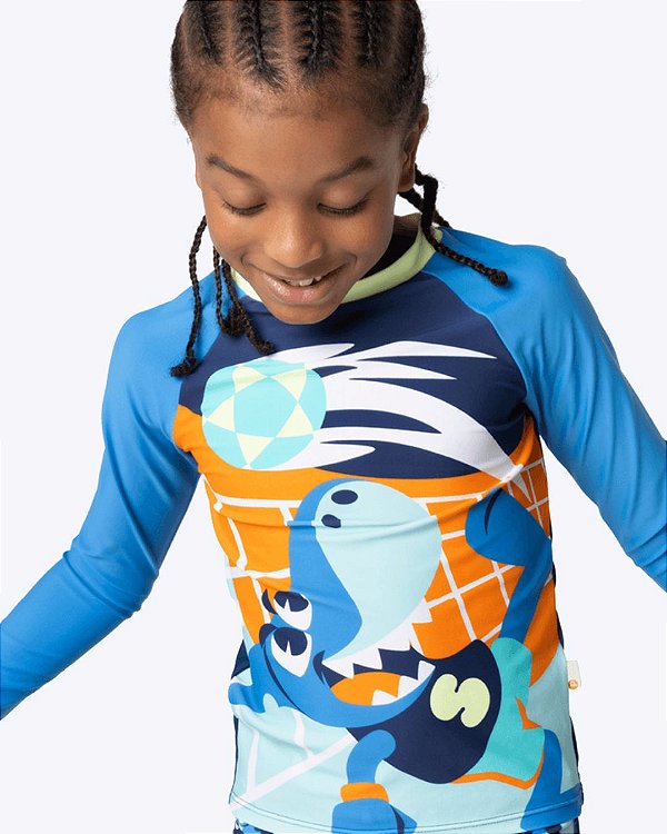 Conjunto Camiseta de Nadar e Sunga Tubarão Futevôlei Infantil Masculino Puket 110401250