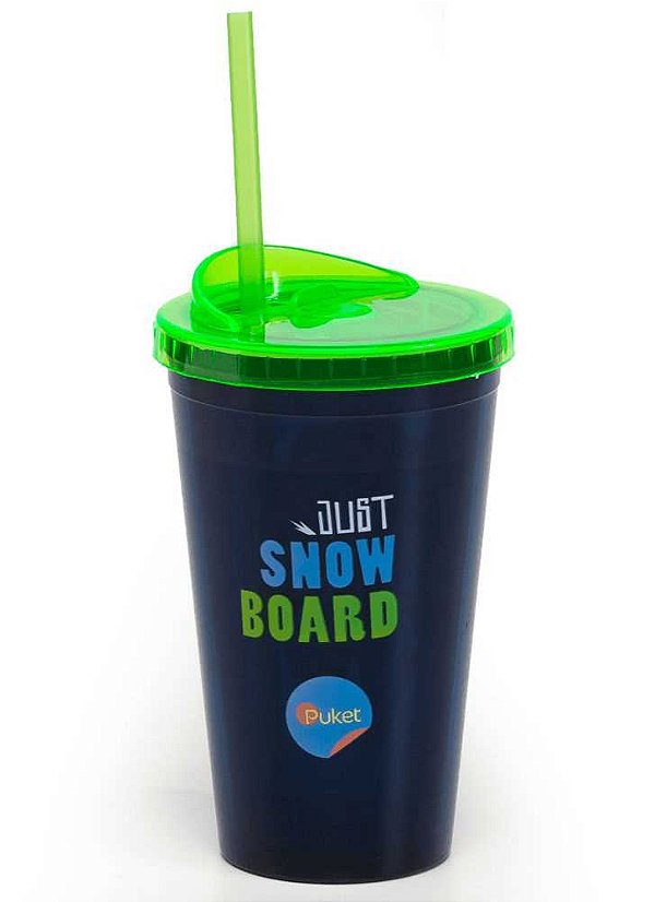 Copo com Canudo Dino 050401642 Puket