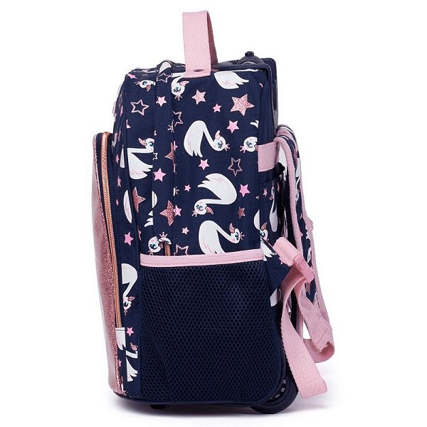 Mochila Escolar com Rodinha Pequena Cisne 050401890 Puket
