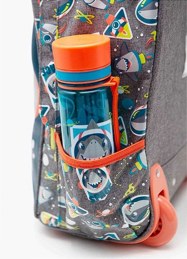 Mochila Escolar com Rodinha Pequena Tubarão 050402446 Puket