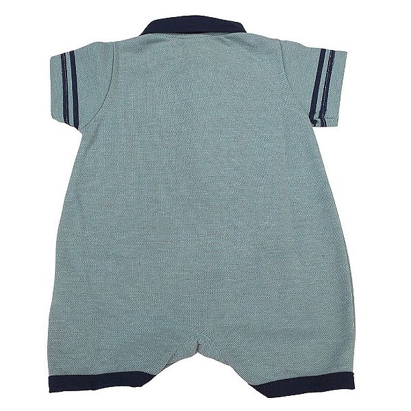 Macacão para Bebê Menino Manga Curta Malha 213675 Anjos Baby