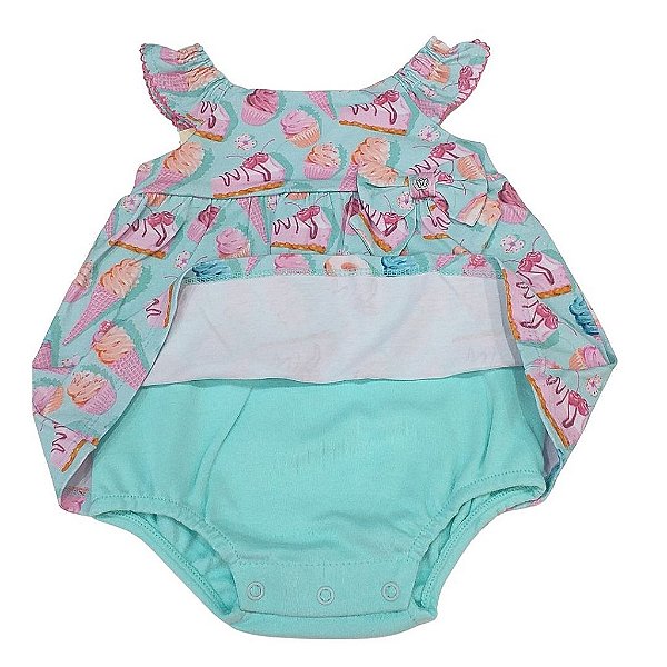 Macacão para Bebê Menina Manga Curta 213063 Anjos Baby