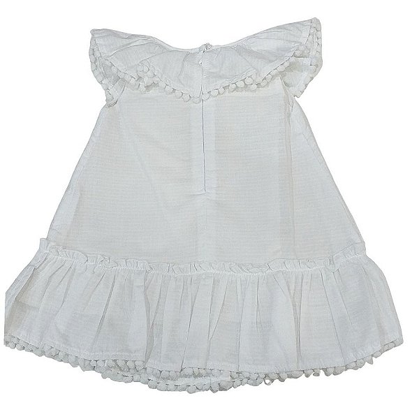 Vestido de Batizado Manga Curta 213295 Anjos Baby