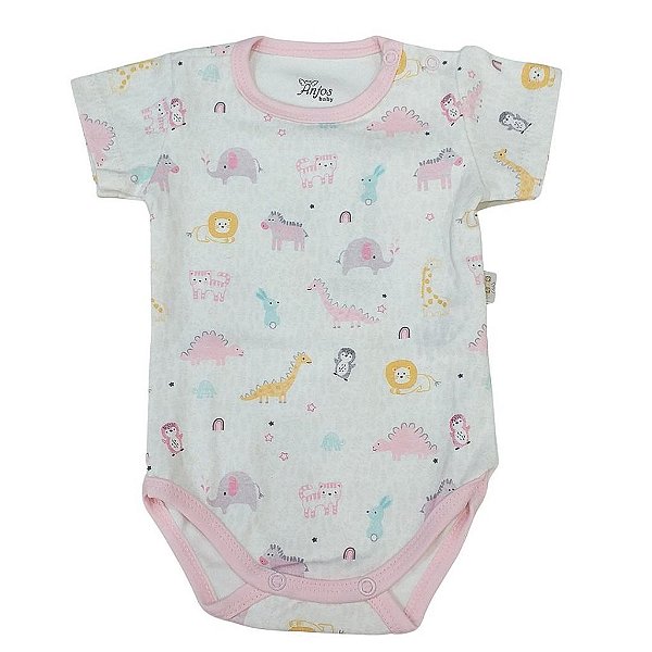 Conjunto Body Short Manga Curta Masculino 21746 Anjos Baby