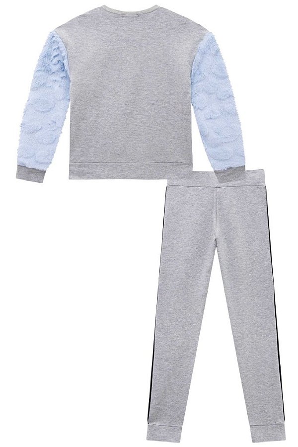 Conjunto Infantil Feminino Manga Longa de Pelinho Infanti 51124