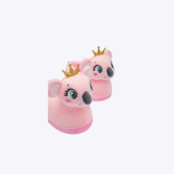 Pantufa Coala Princess Infantil Menina Puket 050403061 Rosa