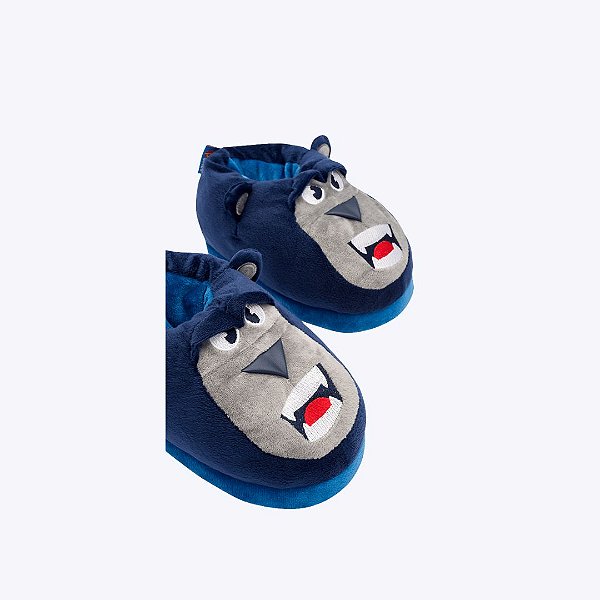 Pantufa Gorila Rider Infantil Menino Puket 050403063 Azul Bic