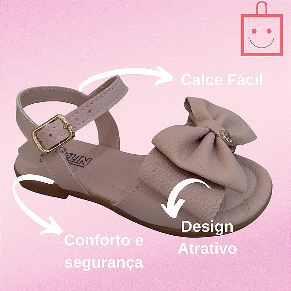 Sandália Infantil Feminina Rosa Klin 177078000
