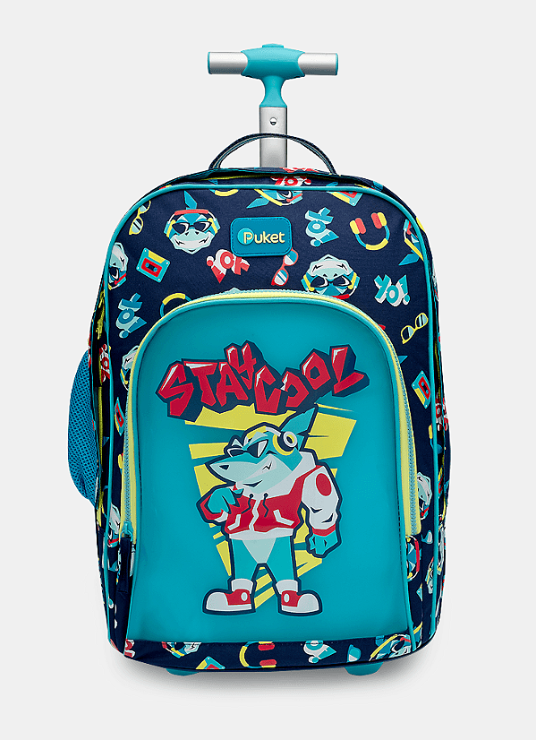 Mochila Escolar com Rodinha Tubarao Hip Hop Puket 050403530