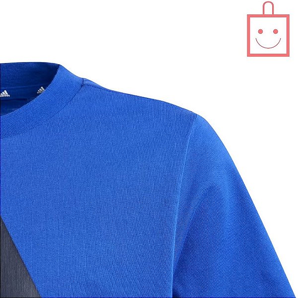 Camiseta Azul Masculina Juvenil Adidas IJ6264