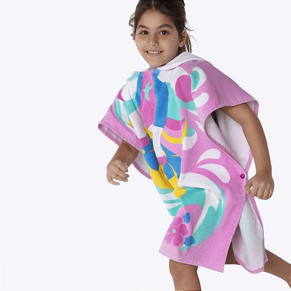 Poncho de Praia Unicórnio Aloha Infantil Menina Puket 100400483