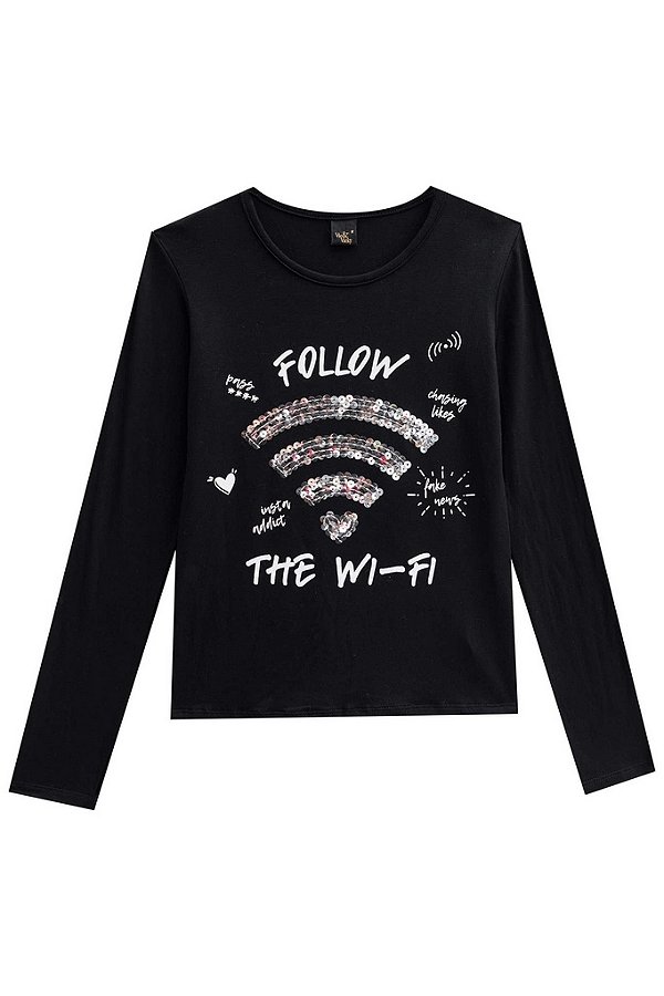 Blusa Infantil Feminina Manga Longa Vic&Vicky 40916