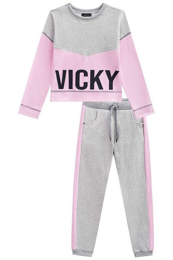 Conjunto Infantil Feminino Manga Longa Vic&Vicky 40640