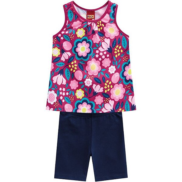 Conjunto Infantil Feminino 110222 Cor Pink Kyly