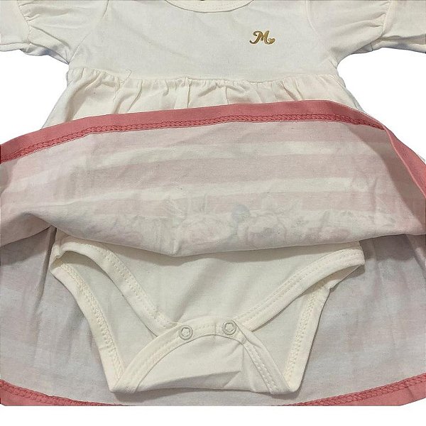 Vestido Bebê Manga Longa Milon 12905