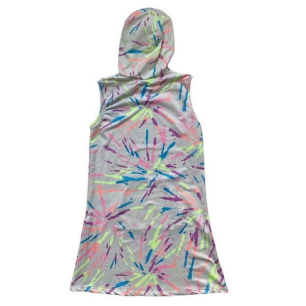 Vestido Infantil Feminino Manga Curta com Capuz Vic&Vicky 47465