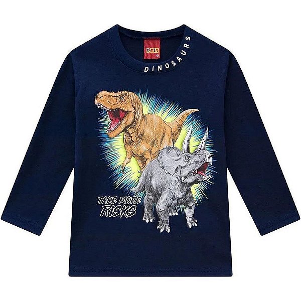 Camiseta Manga Longa Infantil Masculina Kyly 207717