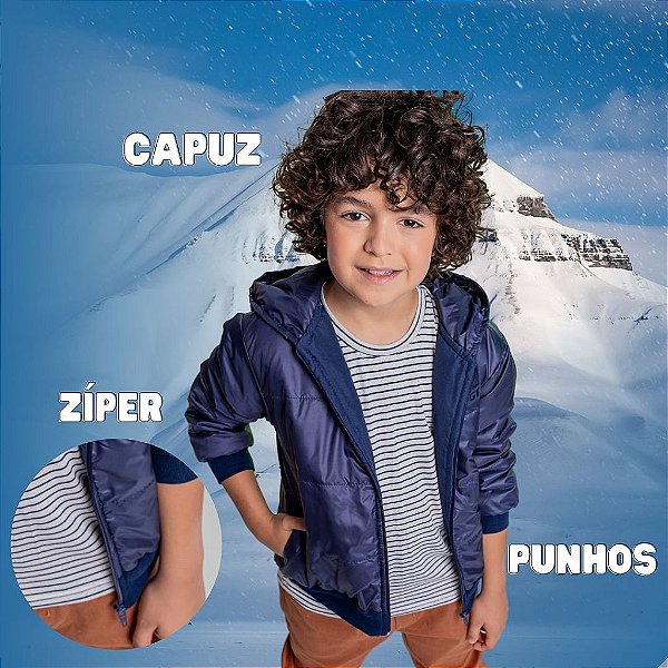 Jaqueta Puffer Infantil Unissex Tam 1 ao 16 Vigat 3799