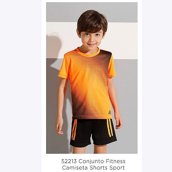 Conjunto Camiseta e Shorts Esporte Infantil Masculino Banana Danger 52213