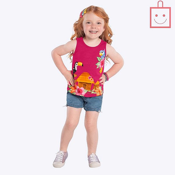 Blusa Regata Infantil Feminina Kyly 1000216